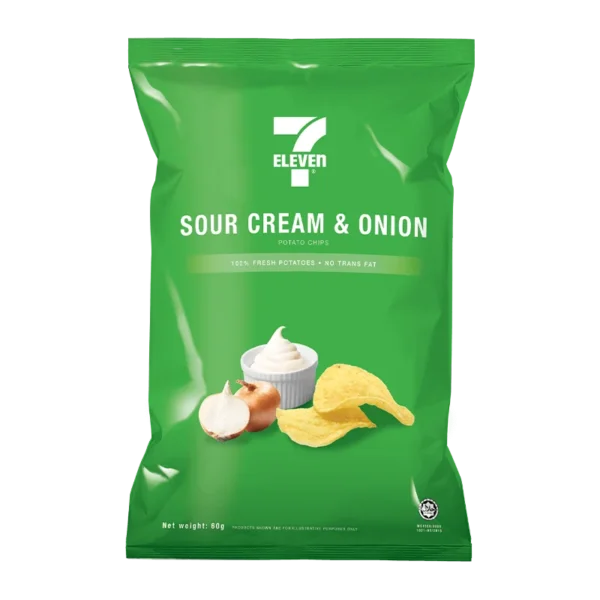 7-Eleven Potato Chips Sour Cream & Onion 60g